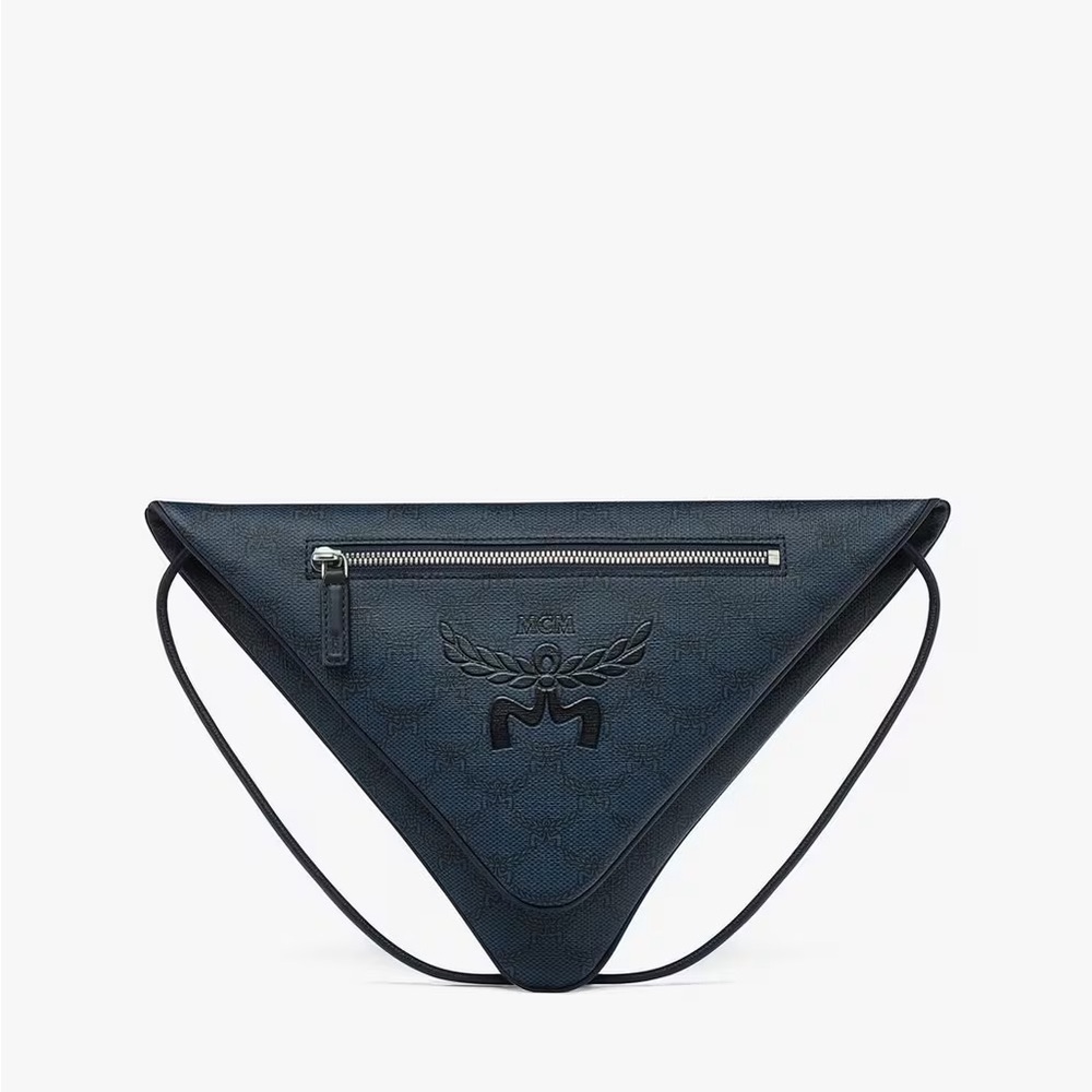 MCM Navy Himmel Triangle Pouch
